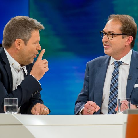 Robert Habeck und Alexander Dobrindt bei Maybrit Illner im ZDF