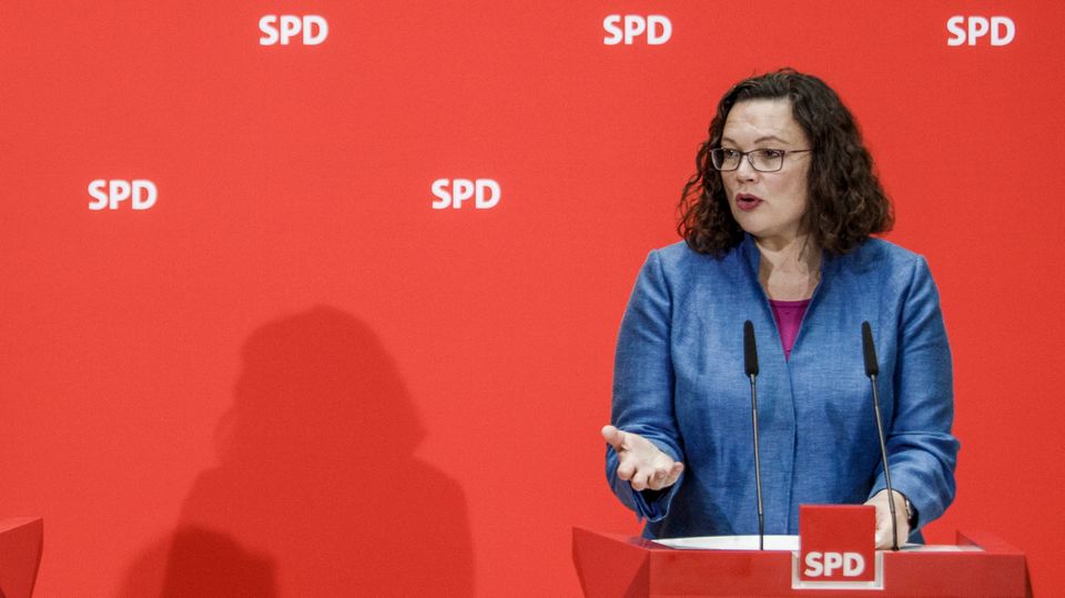SPD-Vorsitzende Andrea Nahles führt eine Partei, deren Umfragewerte massiv schrumpfen