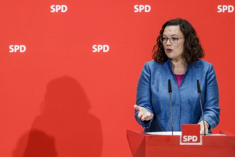 SPD-Vorsitzende Andrea Nahles führt eine Partei, deren Umfragewerte massiv schrumpfen