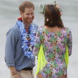 Was trägt man zum Treffen mit Prinz Harry? Am Bondi Beach herrscht ein lockerer Dresscode - da reicht auch ein langärmliger Body.