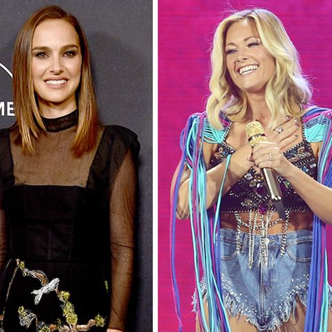 Eine Kombo zeigt von links nach rechts Rapper Sido, Schauspielerin Natalie Portman und Sängerin Helene Fischer