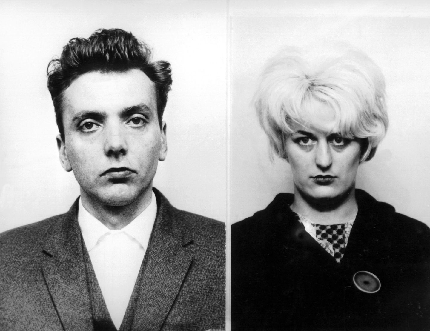 Die Polizeifotos von Ian Brady und Myra Hindley.