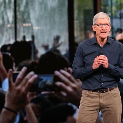Apple-Chef Tim Cook bei der diesjährigen September-Keynote. In diesem Rahmen zeigte er das neue iPhone und die Apple Watch Series 4.