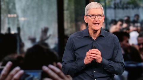Apple-Chef Tim Cook bei der diesjährigen September-Keynote. In diesem Rahmen zeigte er das neue iPhone und die Apple Watch Series 4.