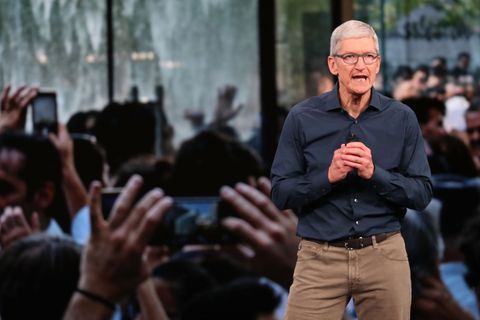 Apple-Chef Tim Cook bei der diesjährigen September-Keynote. In diesem Rahmen zeigte er das neue iPhone und die Apple Watch Series 4.
