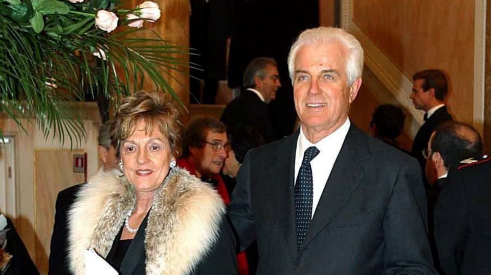 Gilberto Benetton mit seiner Frau 2003 in Venedig