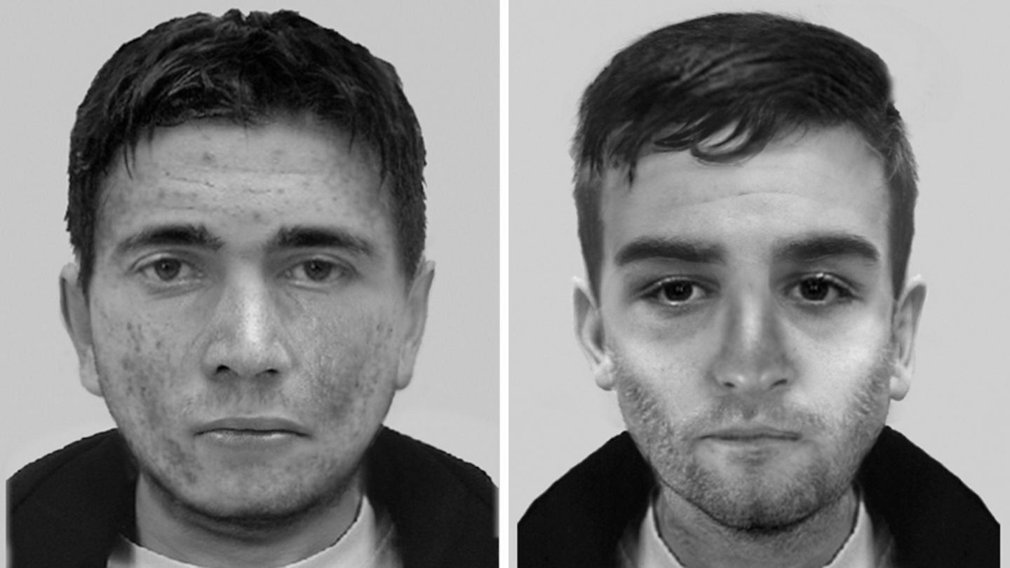 Phantombilder der beiden von der Krefelder Polizei gesuchten ;Männer