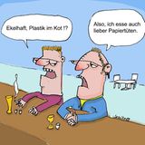 Comic zwei Herren unterhalten sich