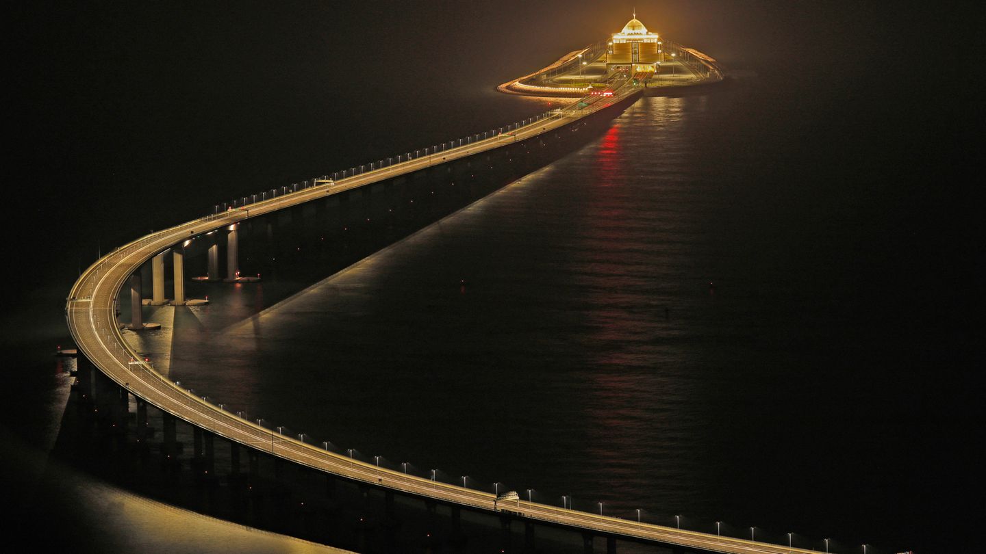 Blick auf die Hongkong-Zhuhai-Macau-Brück