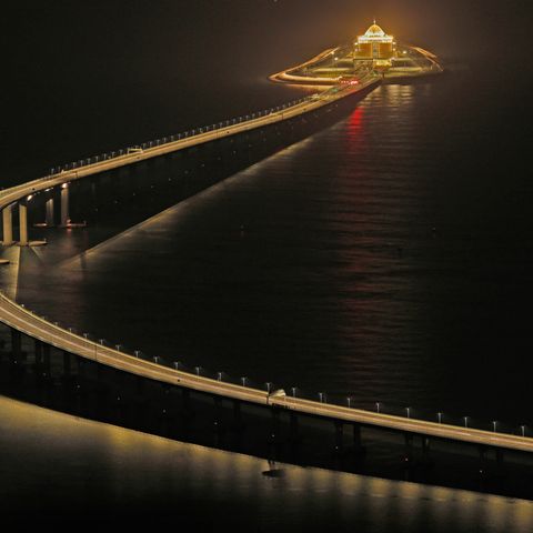 Blick auf die Hongkong-Zhuhai-Macau-Brück