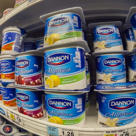Danone Joghurt im Supermarkt