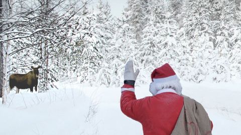 Weihnachtsmann im finnischen Lappland