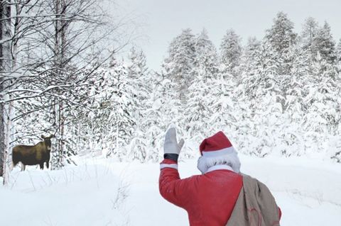 Weihnachtsmann im finnischen Lappland