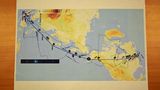 Die zu dieser Jahreszeit günstigste Route führt in Richtung Nordosten, an Japan vorbei zum Beringmeer und den Aleuten bis Alaska. Dann geht es quer über den nordamerikanischen Kontinent zur US-Ostküste. Starke Westwinde über dem Nordpazifik können die Flugzeit enorm verkürzen.