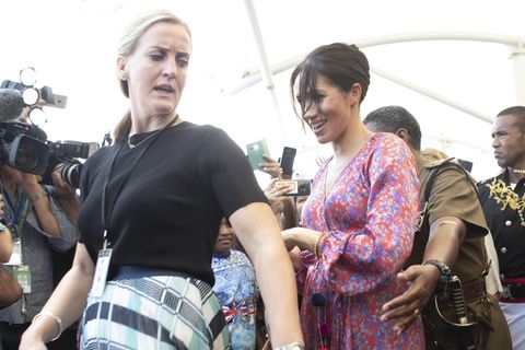 Herzogin Meghan musste vorzeitig den Markt in Suva verlassen