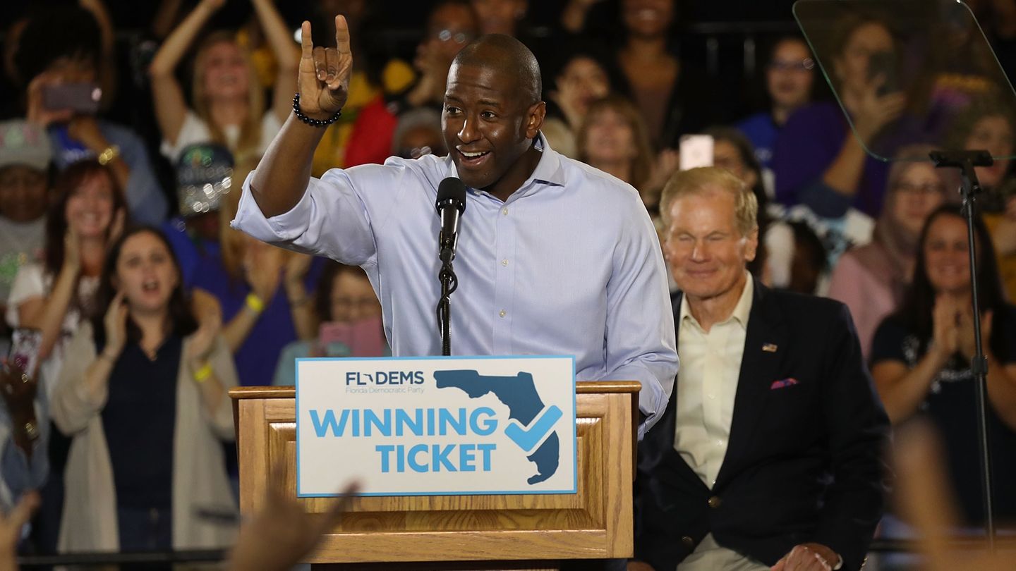 Andrew Gillum bei einer Wahlveranstaltung