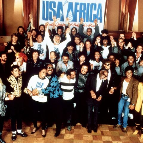 Michael Jackson & Co. bei den Aufnahmen zu "We Are The World"
