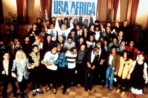 Michael Jackson & Co. bei den Aufnahmen zu "We Are The World"