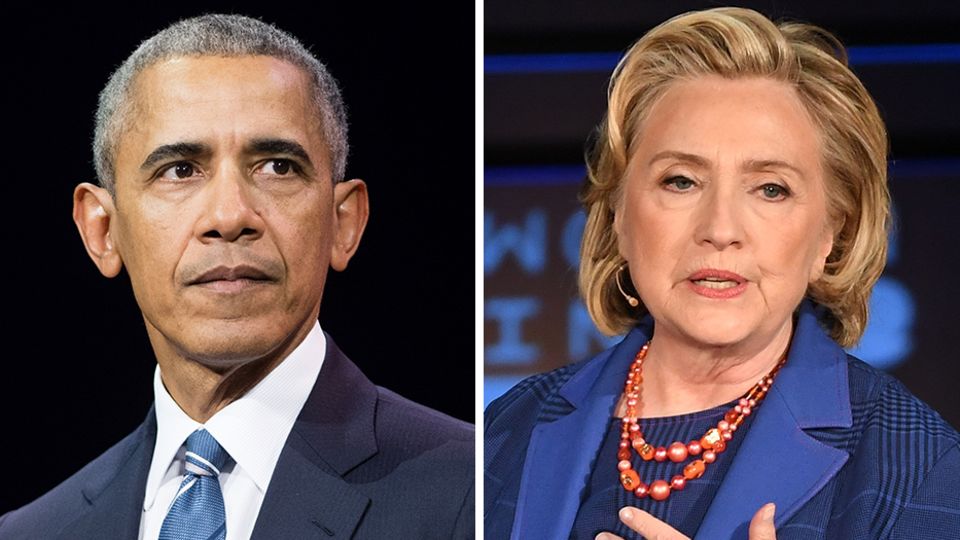 Barack Obama und Hillary Clinton in einer Bildcombo