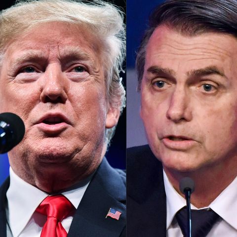 Scharfmacher mit Worten: Donald Trump und Jair Bolsonaro