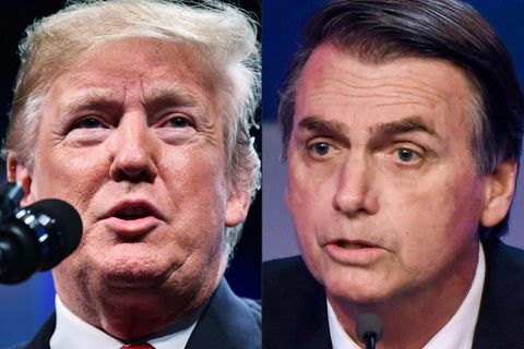 Scharfmacher mit Worten: Donald Trump und Jair Bolsonaro