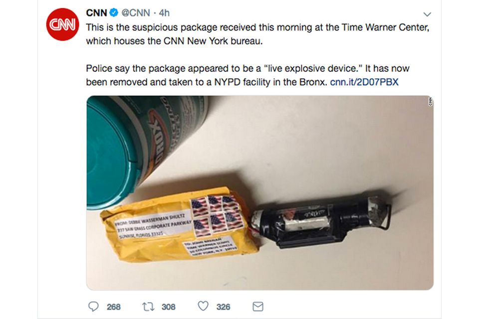 Briefbombe an CNN Briefbombe an CNN