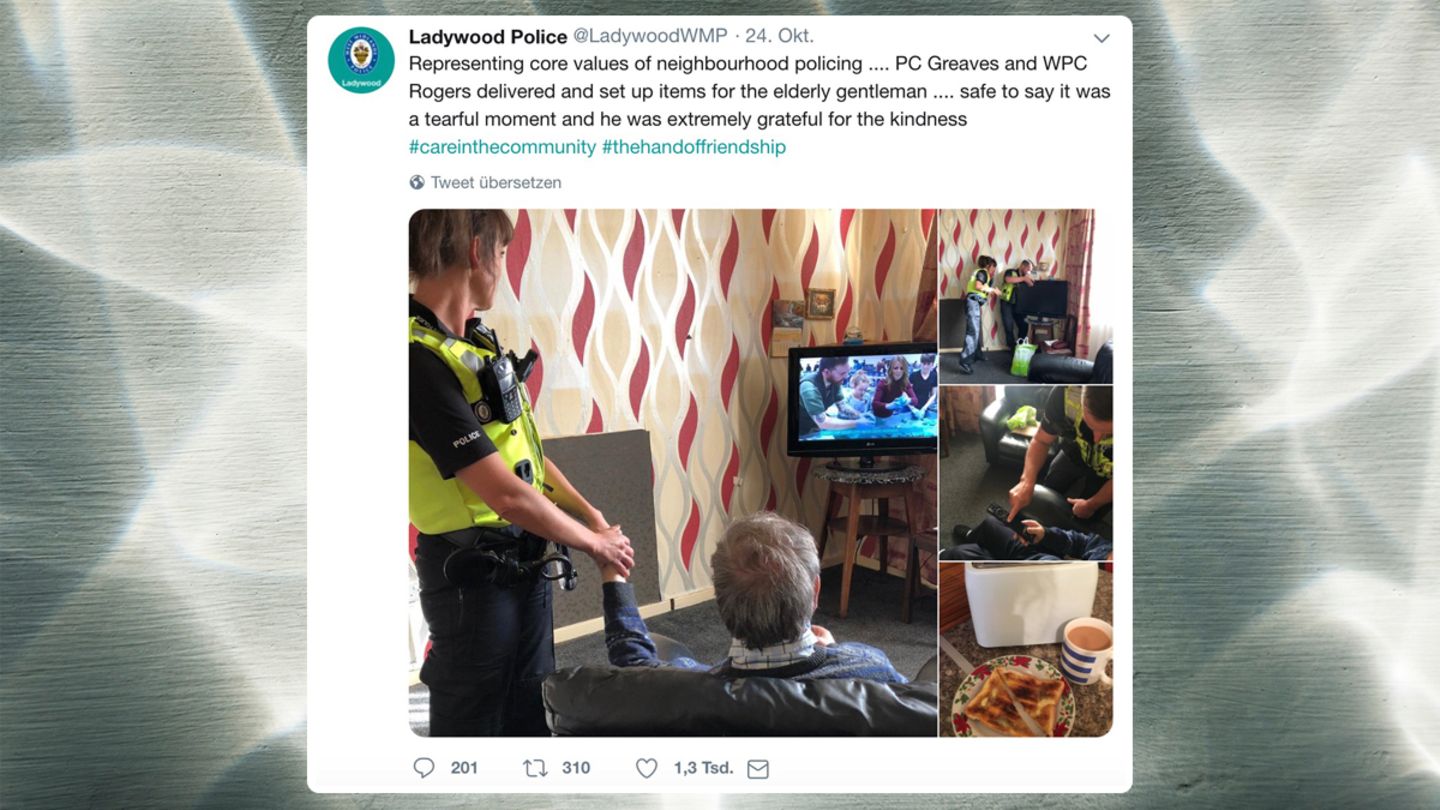 Twitter: Polizei hilft Witwer
