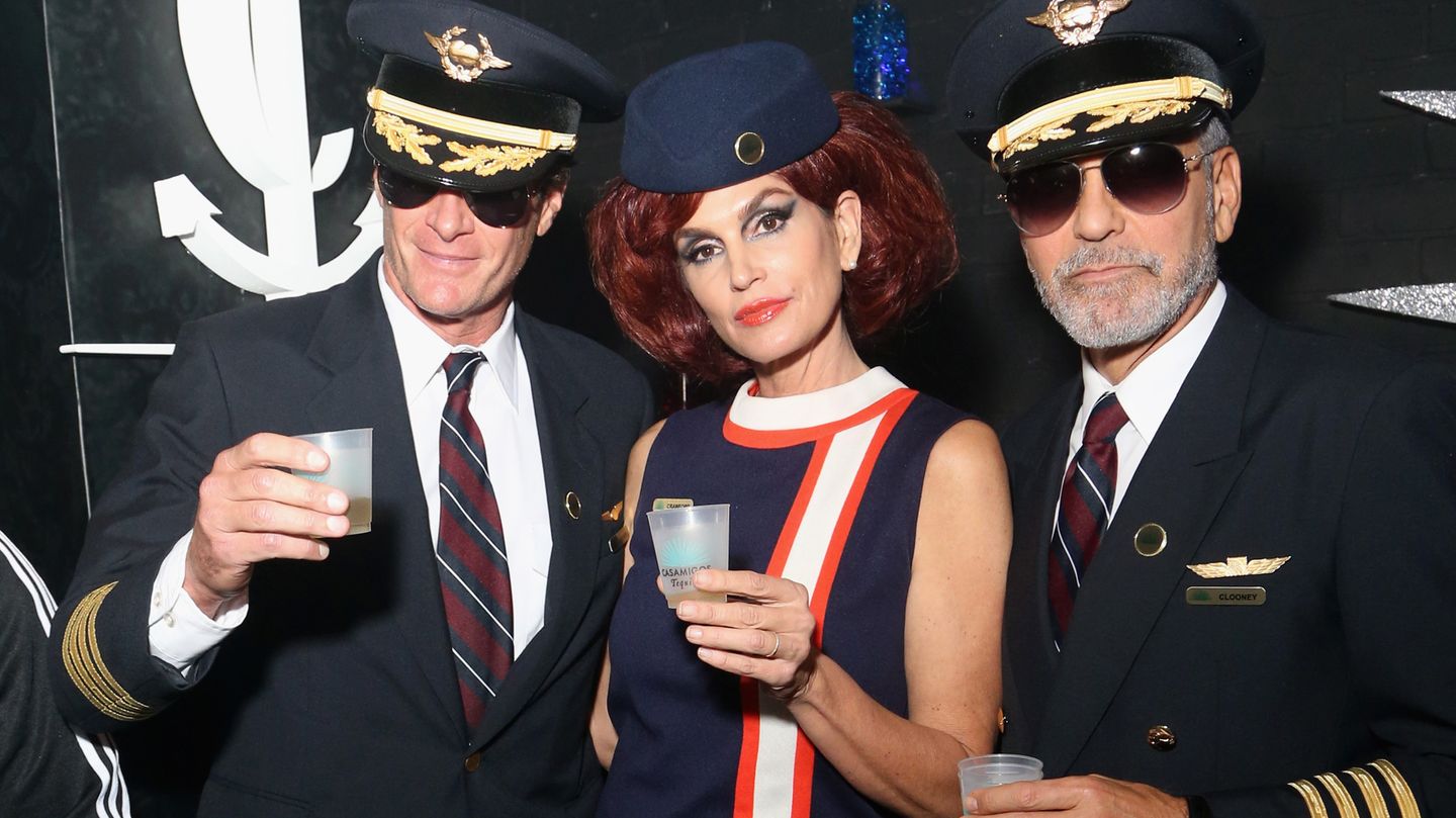 Rande Gerber, Cindy Crawford, George Clooney