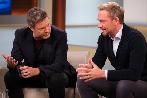 Der Grünen-Chef Robert Habeck und FDP-Spitzenmann Christian Lindner
