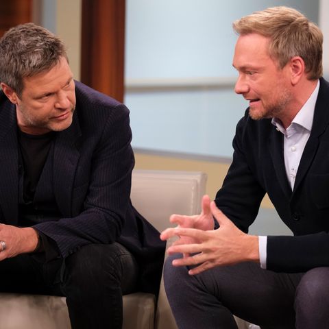 Der Grünen-Chef Robert Habeck und FDP-Spitzenmann Christian Lindner
