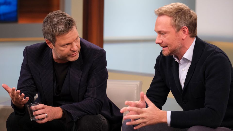 Der Grünen-Chef Robert Habeck und FDP-Spitzenmann Christian Lindner