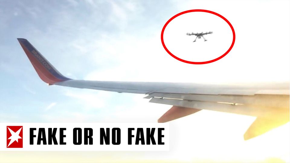 "Fake or No Fake": Video zeigt: Drohne trifft abhebendes Flugzeug - doch ein Detail stimmt hier nicht "Fake or No Fake": Video zeigt: Drohne trifft abhebendes Flugzeug - doch ein Detail stimmt hier nicht
