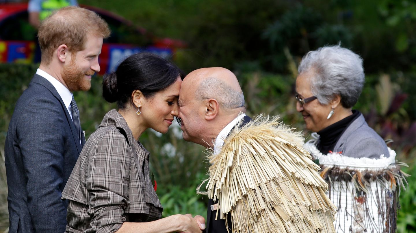 Prinz Harry und Meghan: Maori-Gruß in Neuseeland