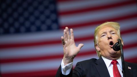 US-Präsident Donald Trump spricht bei einer Wahlkampfveranstaltung