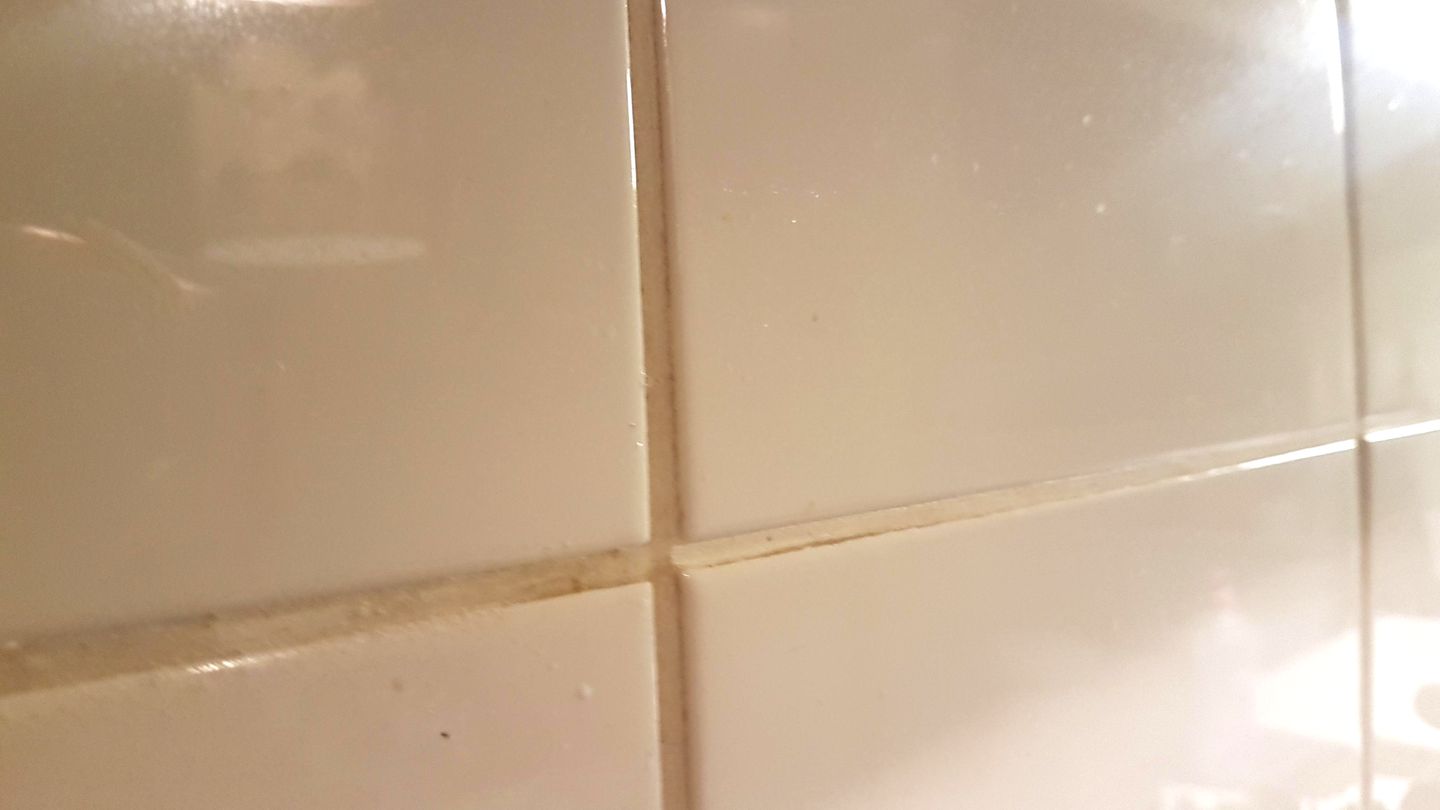Nach dem Einsatz der Bürste ist die Fuge deutlich sauberer.