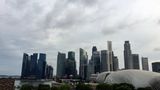 Skyline des Financial Districts von Singapur