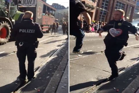 "Bremer Freimarkt": Polizist rockt Volksfest mit unglaublicher Tanzeinlage