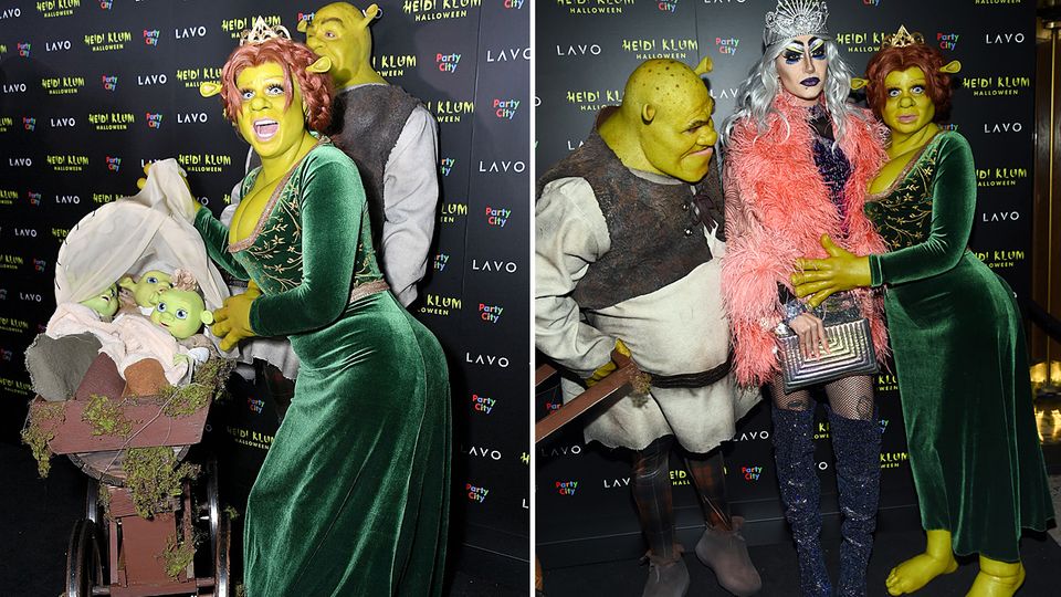 Halloween-Party: Heidi Klum und Tom Kaulitz mit Baby-Ogern sowie Bill Kaulitz als Dragqueen Heidi Klum und Tom Kaulitz mit Baby-Ogern sowie Bill Kaulitz als Dragqueen