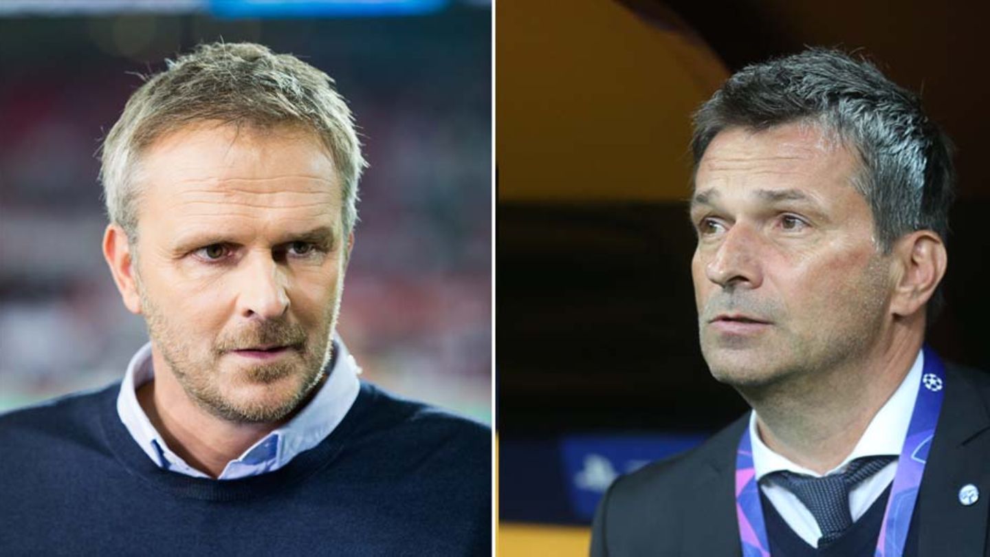 Dietmar Hamann (l.) und Christian Heidel beharken sich verbal
