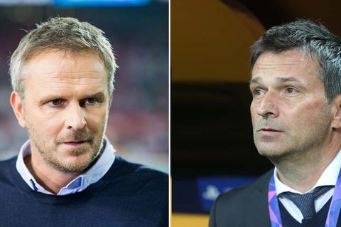 Dietmar Hamann (l.) und Christian Heidel beharken sich verbal