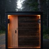 Modern Dwellings setzt sehr unterschiedliche Holzarten ein.