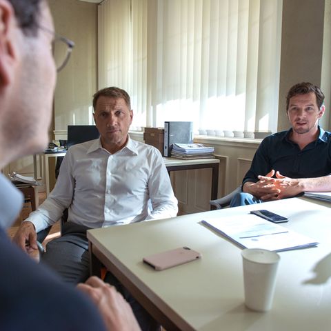 Die Kommissare Lannert und Bootz befragen den Verdächtigen Jakob Gregorowicz