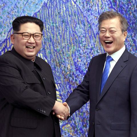 Nordkorea: Die koreanischen Staatsoberhäupter Moon und Kim Jong-Un