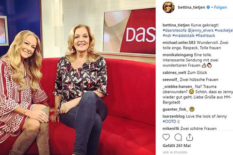 Dieses gemeinsame Foto mit Jenny Elvers postete Moderatorin Bettina Tietjen auf ihrem Instagram-Account