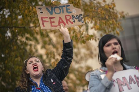 Vor Midterms: Protestaktion gegen Donald Trump in Chattanooga im US-Bundesstaat Tennessee