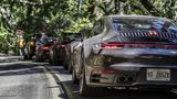Porsche 911 der Baureihe 992 - zumeist sind die Erprobungsträger in Kleingruppen unterwegs