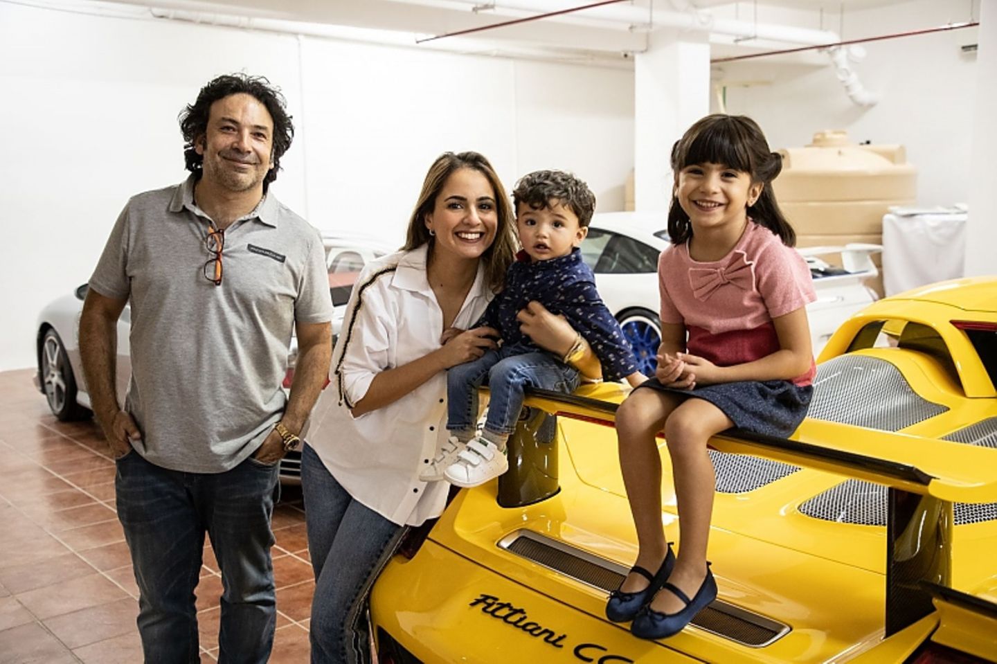 Eine glückliche Familie: Yousef, seine Frau Thekrayat sowie seine beiden Kinder Omer und Ayda (von links)
