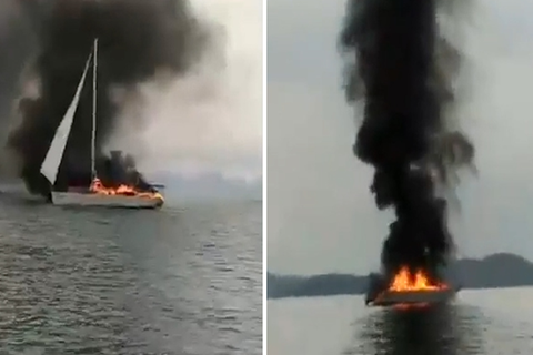 Drama in Thailand: Neun Touristen an Bord: Luxus-Yacht fackelt ab