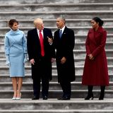 Michelle und Barack Obama mit Donald und Melania Trump
