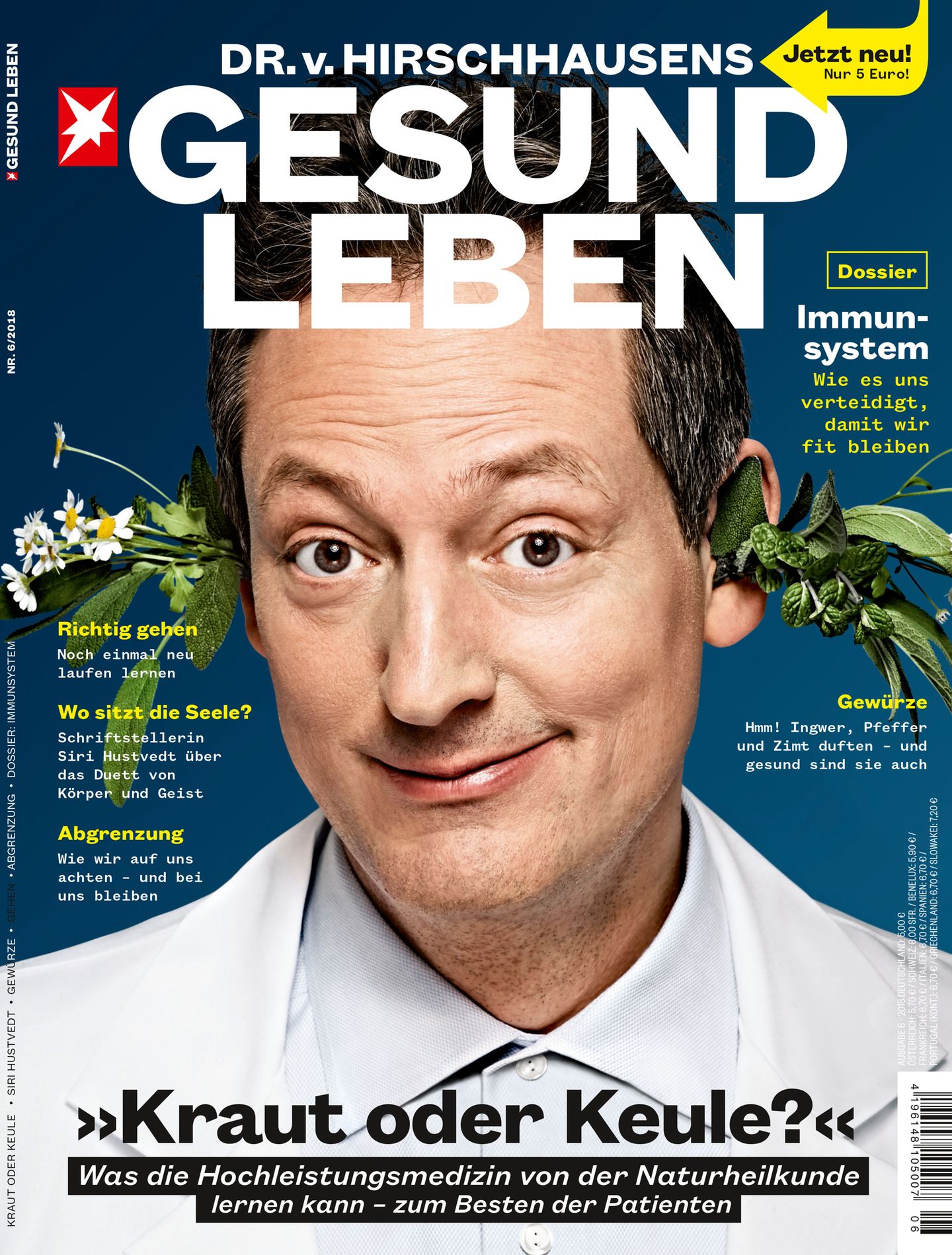 Gut zu wissen: Zum Weiterlesen: "DR. v. HIRSCHHAUSENS STERN GESUND LEBEN". Das Heft gibt es ab sofort am Kiosk oder hier zu kaufen. Themen im Heft:"Kraut oder Keule": Was die Hochleistungsmedizin von der Naturheilkunde lernen kann - zum Besten der PatientenImmunsystem: Wie es uns verteidigt, damit wir fit bleibenWo sitzt die Seele? Schriftstellerin Siri Hustvedt über das Duett von Körper und Geist Zum Weiterlesen: "DR. v. HIRSCHHAUSENS STERN GESUND LEBEN". Das Heft gibt es ab sofort am Kiosk oder hier zu kaufen. Themen im Heft:"Kraut oder Keule": Was die Hochleistungsmedizin von der Naturheilkunde lernen kann - zum Besten der PatientenImmunsystem: Wie es uns verteidigt, damit wir fit bleibenWo sitzt die Seele? Schriftstellerin Siri Hustvedt über das Duett von Körper und Geist